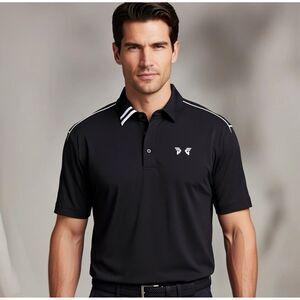 PXG Polo Shirt Mens Small Black Golf Performance Stretch Casual Golfer
